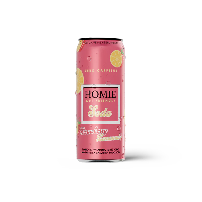 Homie Strawberry Lemonade Soda